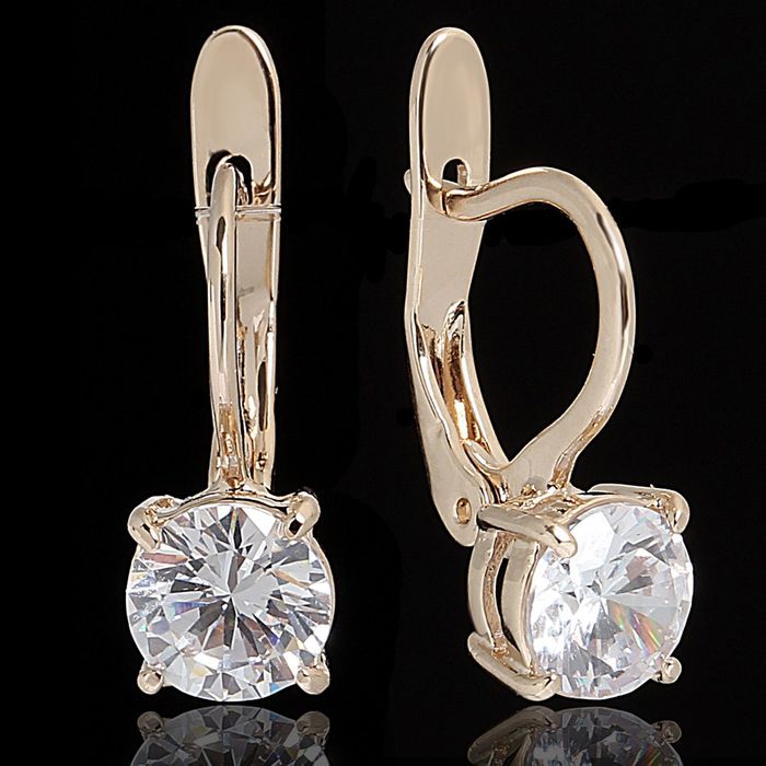 Серьги "Сарти", цвет белый в золоте