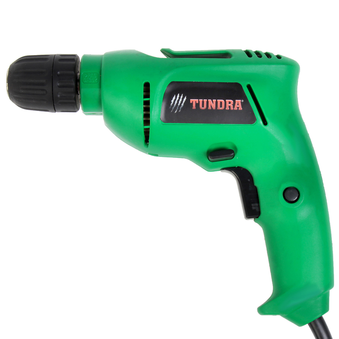 Дрель TUNDRA basic D-001-350, 350 Вт, 3500 об/мин, патрон быстрозажимной 10 мм