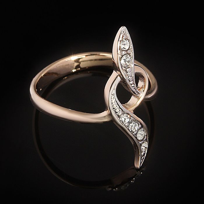 Кольцо "Алла", размер 16, цвет белый в золоте