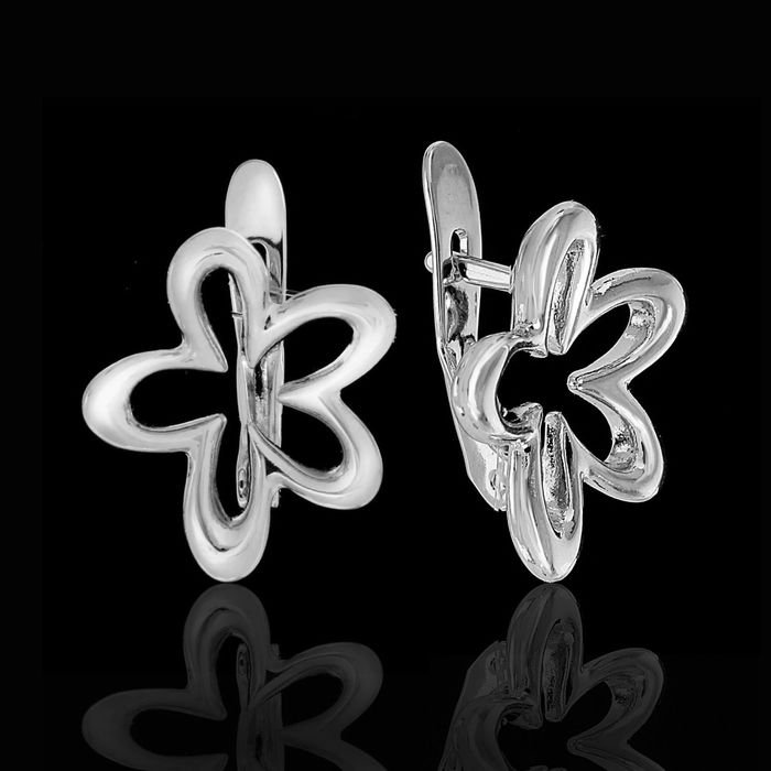 Серьги "Садок", цвет черненое серебро