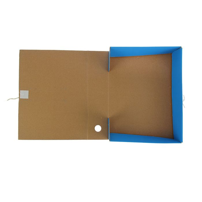 папка архивная А4 на завязках 75мм синяя