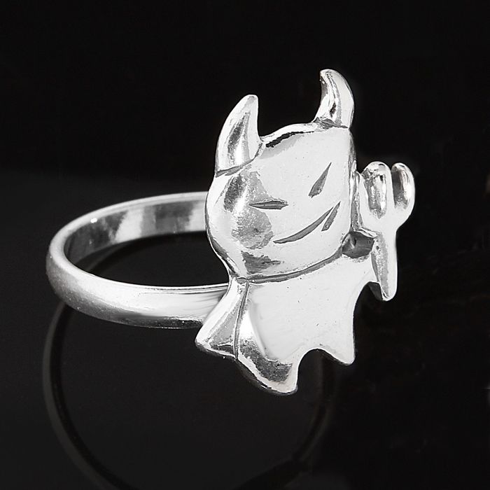 Кольцо "Лопс", размер 19, цвет серебряный