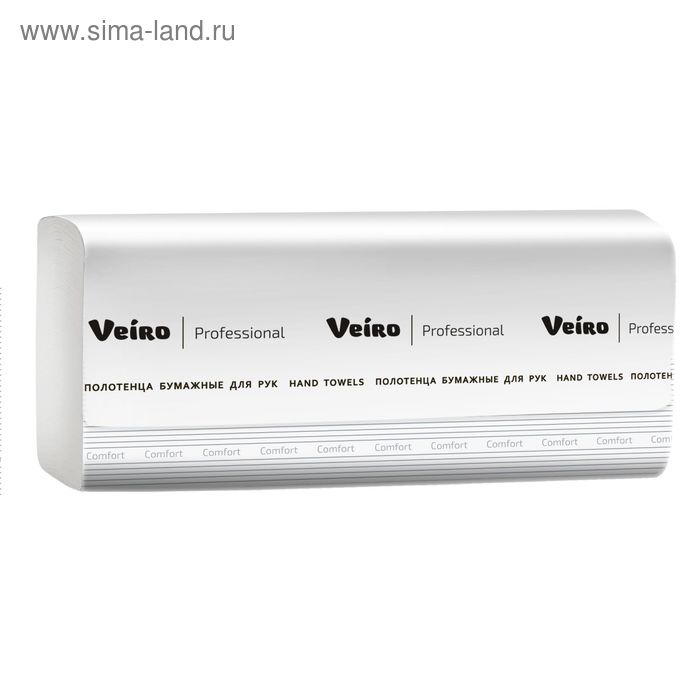 Полотенца для рук Veiro Professional Comfort KV210, V-сложение, 1 слой, 250 листов