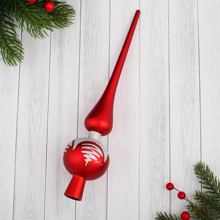 Верхушка на ёлку "Красный зигзаг"