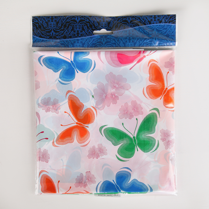 Скатерть 120х180 см "Бабочки", цвет белый