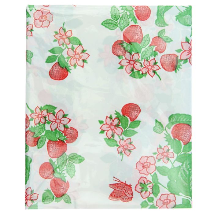 Скатерть 120х110 см "Клубника", цвет белый