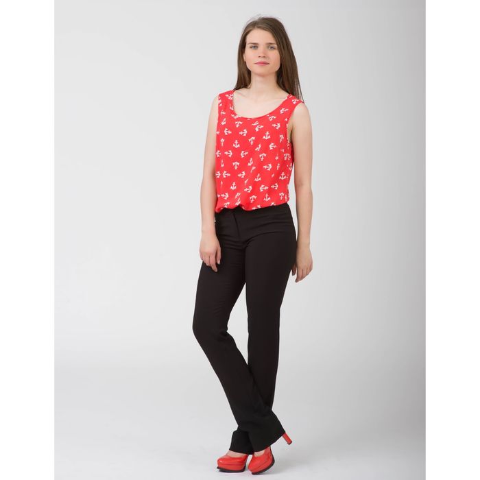 Блуза женская, размер 42, рост 170 см, цвет красный белый якорь (арт. Y1155-0230)