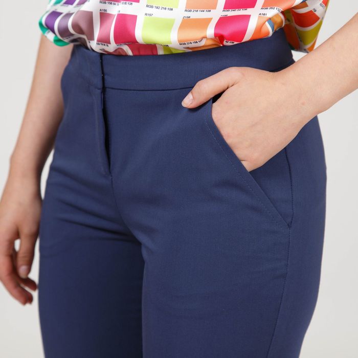 Брюки женские, размер 48, рост 170 см, цвет синий (арт. Y1531-0210)