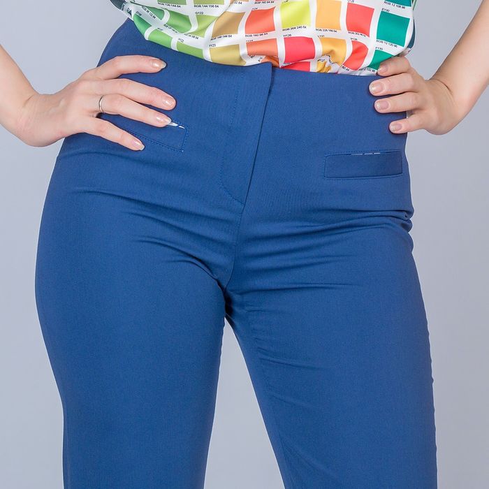 Брюки женские, размер 52, рост 170 см, цвет синий (арт. Y1531-0228 С+)