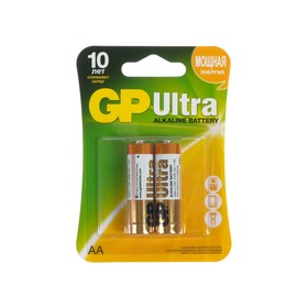 Батарейка алкалиновая GP Ultra, AA, LR6-2BL, 1.5В, блистер, 2 шт. от Сима-ленд