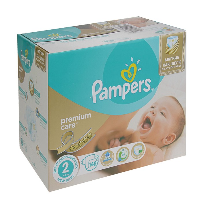 Подгузники Pampers Premium Care Mini 3–6 кг, 148 шт
