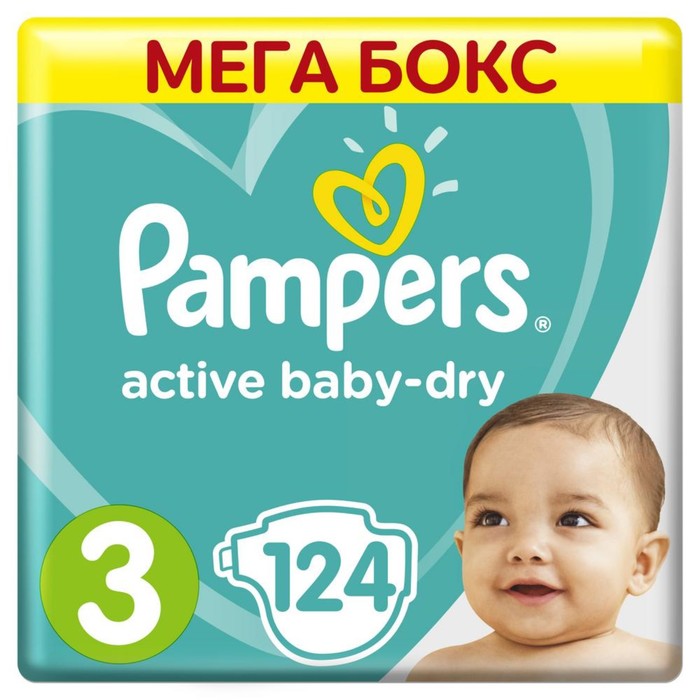 Подгузники Pampers Active Baby (6-10 кг), 124 шт pampers подгузники active baby dry midi 6–10 кг 22 шт