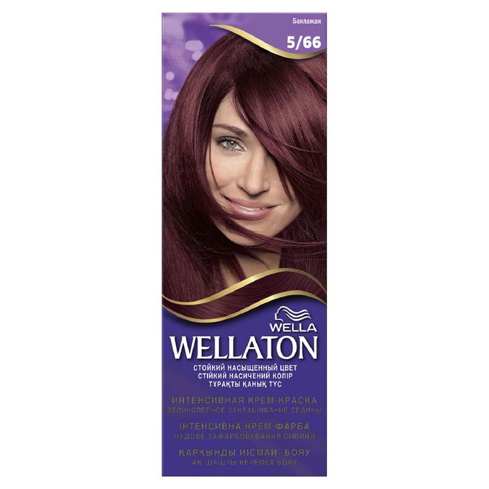 Крем-краска Wellaton "Баклажан 5/66", 60 мл