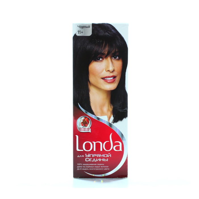Крем-краска для волос Londa "Для упрямой седины", черная, 60 мл