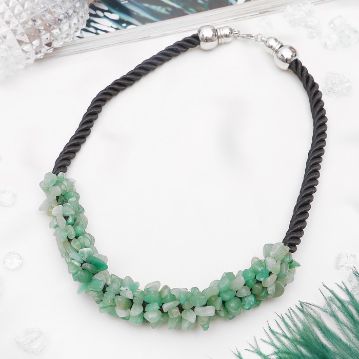 Колье жгут "Нефрит", 45см