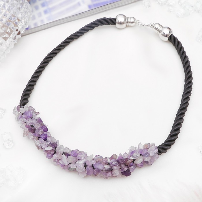 Колье жгут "Аметист", 45см