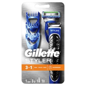 

Стайлер Gillette Fusion ProGlide одна сменная кассета и три насадки для моделирования бороды