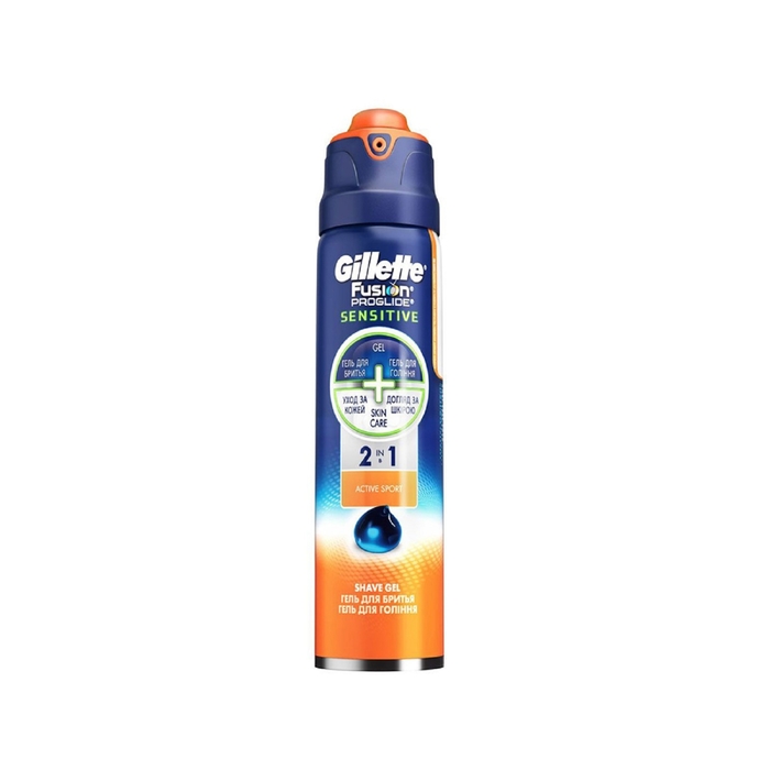 Гель для бритья Gillette Fusion ProGlide Sensative 2 в 1 Active Sport, 170 мл