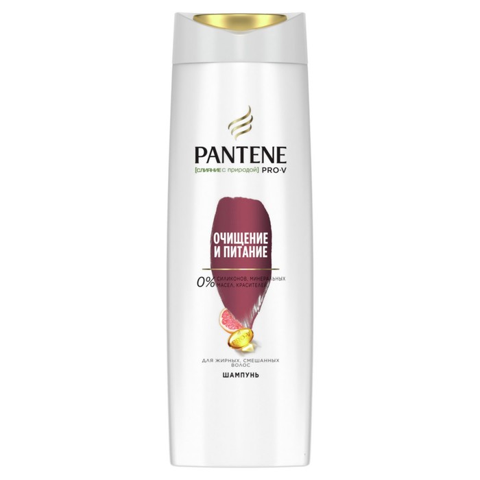 Шампунь Pantene Pro-V "Слияние с природой: очищение и питание" для жирных волос, 400 мл