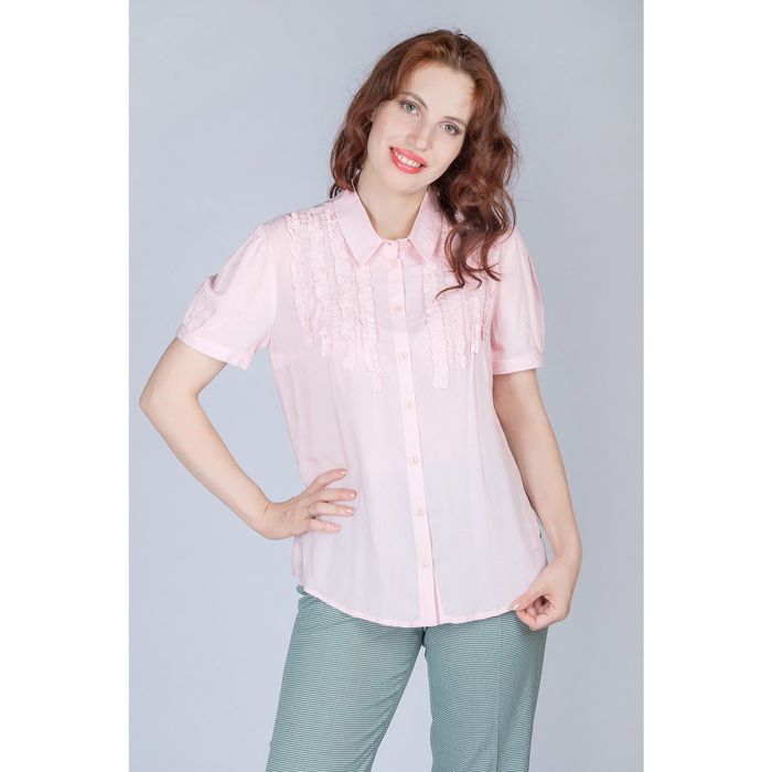 Блуза женская, размер 52, рост 170 см, цвет светло розовая (арт. Y1165-0240 new С+)