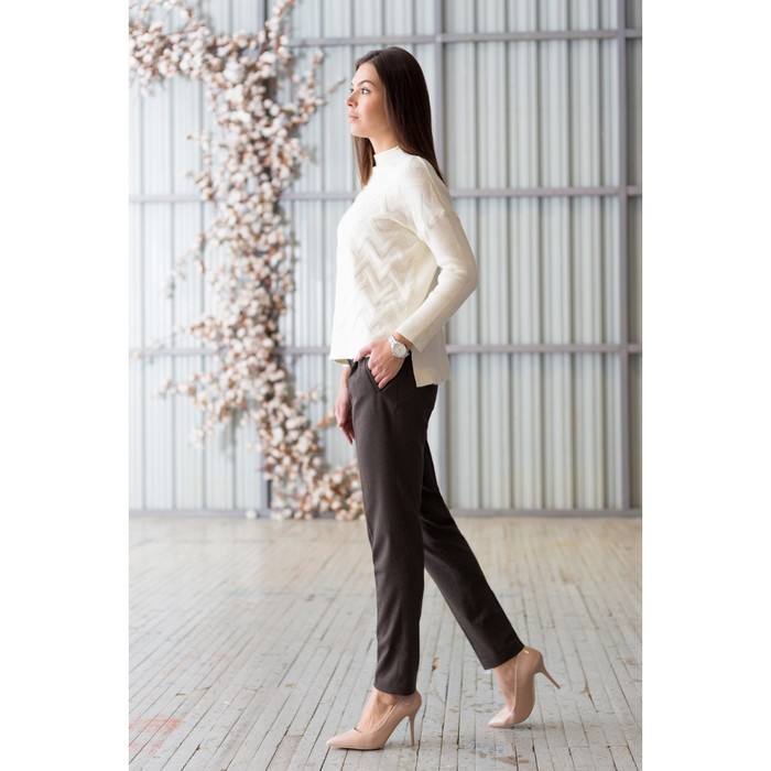 Брюки женские, размер 44, рост 170 см, цвет коричневый (арт. 2202409)