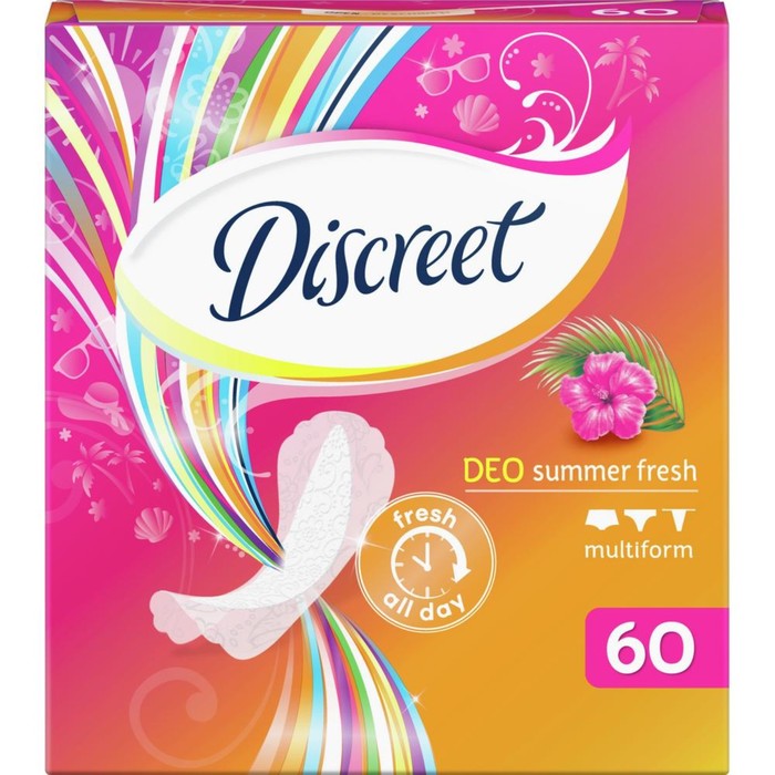 

Ежедневные прокладки Discreet Deo Summer Fresh Multiform, 60 шт.