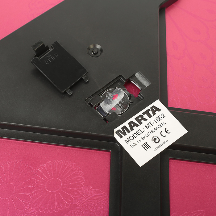 Весы напольные Marta MT-1662, электронные, до 180 кг, красные