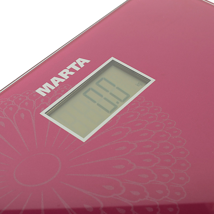 Весы напольные Marta MT-1663, электронные, до 180 кг, бургунди