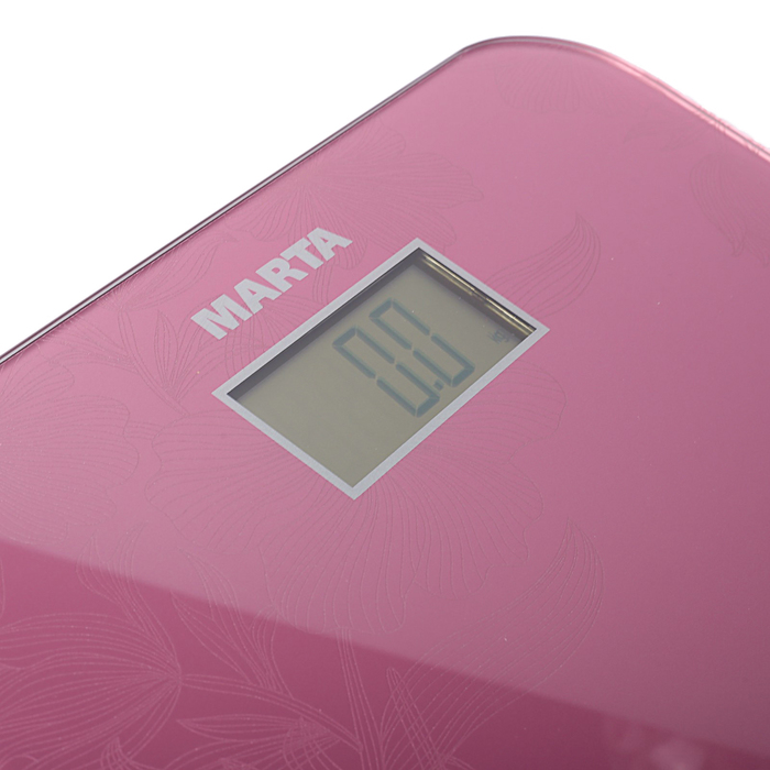 Весы напольные Marta MT-1663, электронные, до 180 кг, розовый