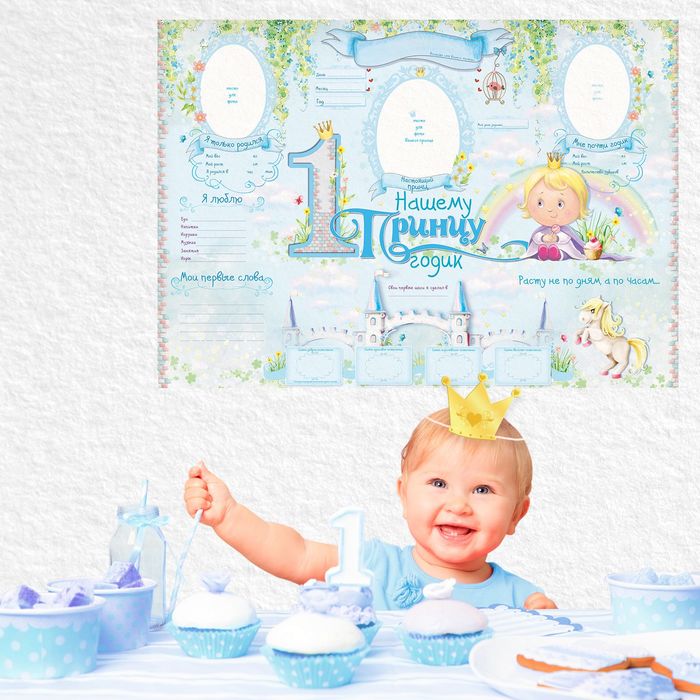 Набор для проведения детского праздника "С Днем Рождения,1 годик!"