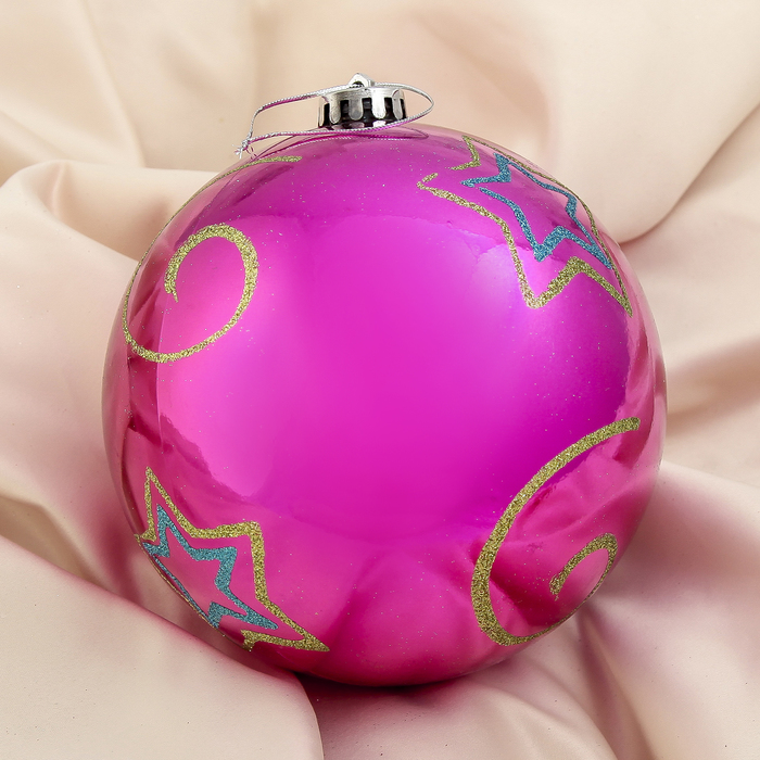 Новогодний шар "Звезда", малиновый