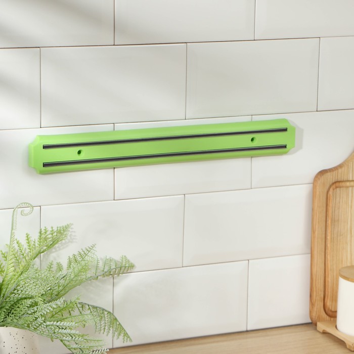 

Держатель для ножей магнитный Доляна, 38 см, цвет зелёный