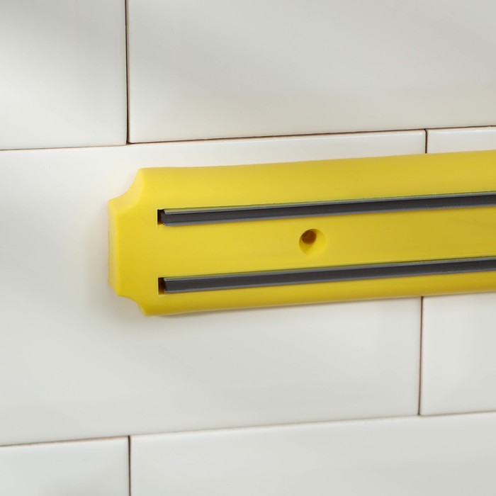 Держатель для ножей магнитный, 38 см, цвет желтый