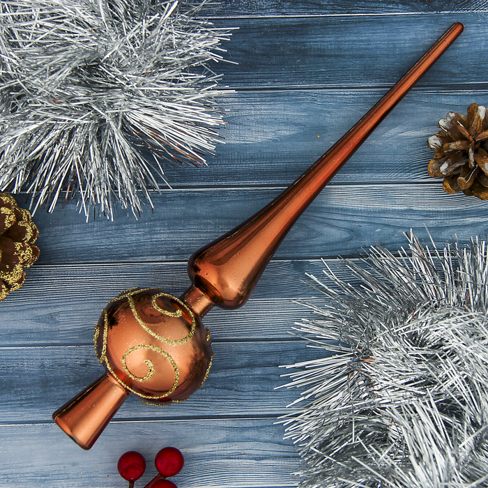 Верхушка на ёлку "Бронзовый завиток"