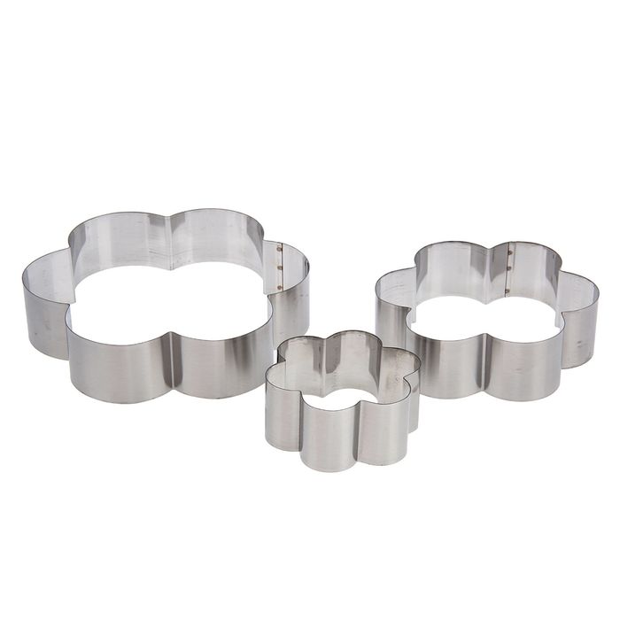 Набор форм для выпечки 20х4,5 см "Ромашка", 3 шт