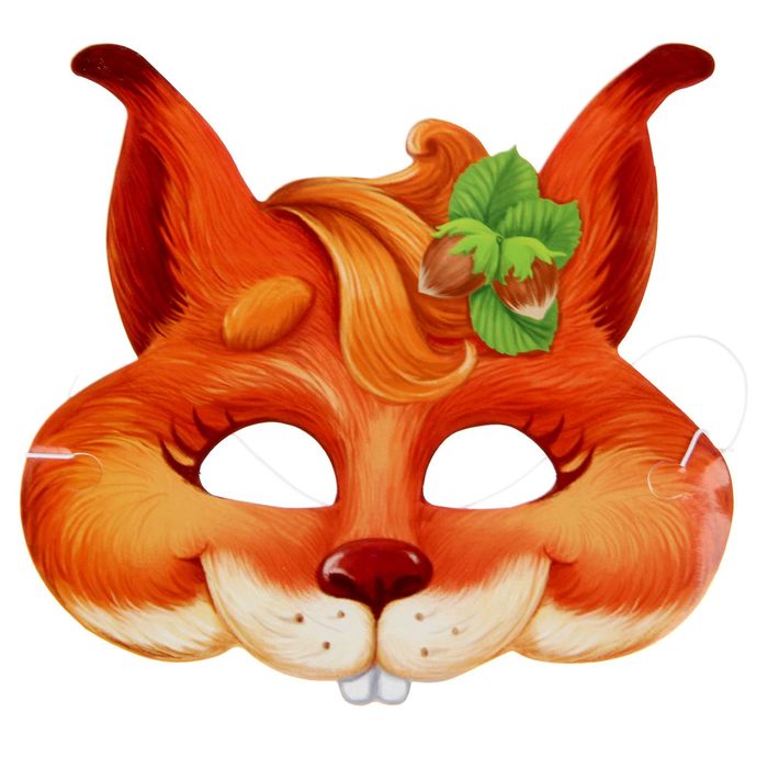 Маска карнавальная "Белочка"