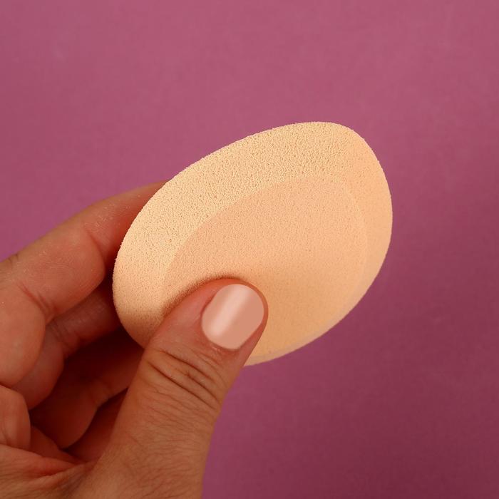 Спонж для нанесения косметики "Круг", цвет бежевый