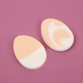 

Спонж для нанесения косметики, 7 × 5 см, цвет белый/бежевый