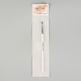 Кисть для наращивания и дизайна ногтей, скошенная, 17,5 см, ворс 8 x 5 мм, цвет белый