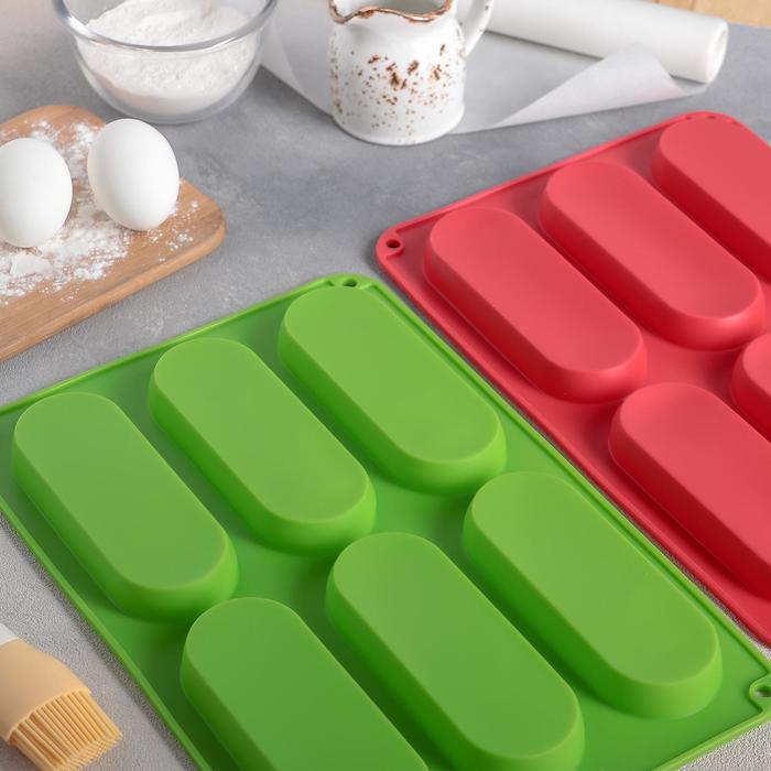 Форма для выпечки "Эклер", 6 ячеек (ячейка 14х5 см)