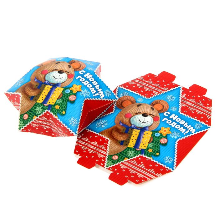 Коробка сборная фигурная"Уютный Новый год", 12х14 х4 см