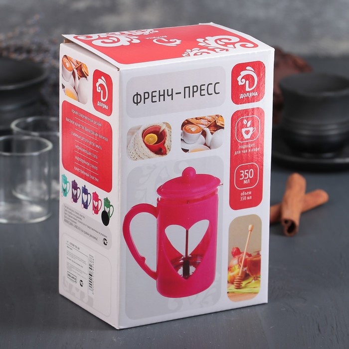 Френч-пресс 350 мл "Комплимент", цвет зеленый