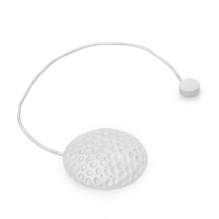 Подхват для штор на шнуре "Круг пятнистый", d=8см, цвет белый