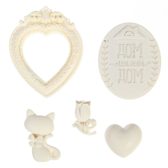 Набор декоративных элементов "Милый дом", 11 х 17 см