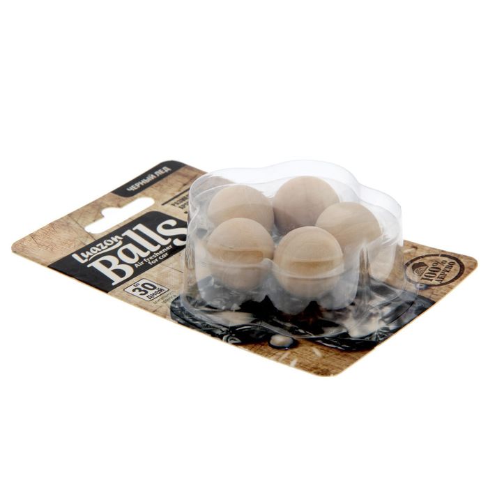 Ароматизатор в авто Luazon Balls, черный лед