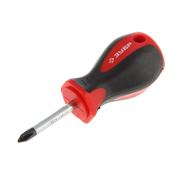 Отвертка "ЗУБР" Мастер, двухкомпонентная рукоятка, PH, №1, 38 мм