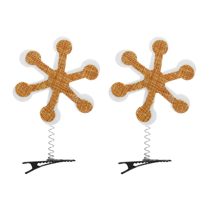 Карнавальный зажим "Снежинка", набор 2 шт.