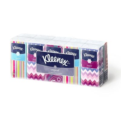 Платочки бумажные Kleenex Original, 10 упаковок по 10 шт. - Фото 1