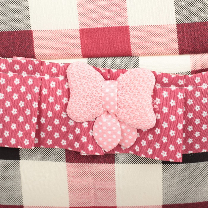 Органайзер с карманами подвесной, 3 отделения 49х22 см "Клетка", цвет МИКС