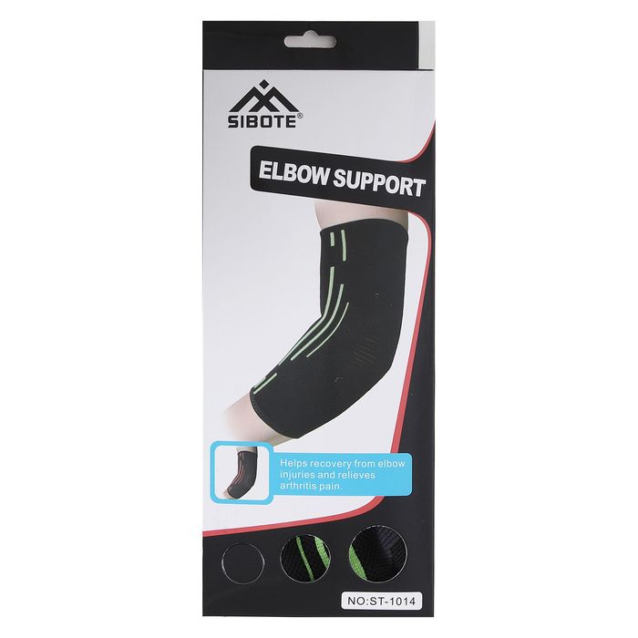 Суппорт локтя, размер XL (1 шт) черно-салатовый